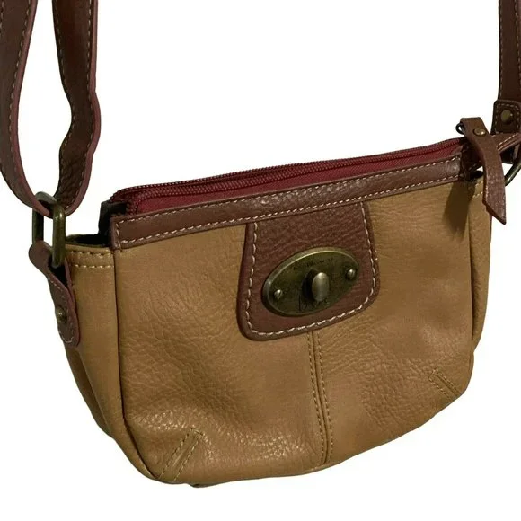 BOC Born Concept Purse Brown /Burgundy Vinyl Crossbody Style Bag - Picture 4 of 8